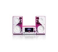 Mini chaine hifi avec Bluetooth® FM rad USB aux-in Lenco MC-020 Princess Blanc-Rose Blanc-Rose G