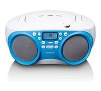 MINI CHAINE HIFI RADIO FM PORTABLE/LECTEUR CD/MP3 ET USB BLEU blanc lenco G