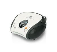 Mini chaine HIFI radio FM stéréo portable avec lecteur CD blanc noir