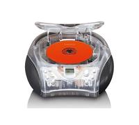 Mini chaîne HIFI radio FM stéréo portable avec lecteur CD transparent noir