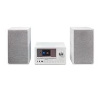 Mini Chaîne HiFi - Radio Internet DAB/FM - Lecteur CD - 2x15W RMS - Blanc