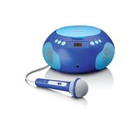 MINI CHAINE HIFI RADIO/LECTEUR CD PORTABLE AVEC. MIC BLEU