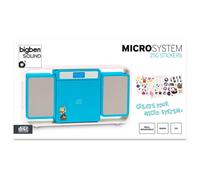 Mini chaine murale bleue radio CD+Stickers