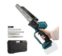 Mini chaîne sans brosse sans fil de 6 et 8 pouces, scie électrique avec serrure de sécurité et huile, chaîne sans brosse compatible avec Makita 18 V pour couper l'arbre en bois
