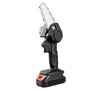 Mini Chainsaw One-Handed Portable Chainsaw 4-inch Cordless Electric Shears Chain Saw Adjustable Cutting Speed for Wood Cutting Tree Pruning and Garden Black (Black)