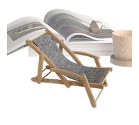 Mini chaise de plage - chaises longues miniatures en bois, modèle de lit petit | Mini plages de meubles décoratifs pour maisons de poupées faites à la main pour étagères, décorations pour L