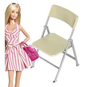 Mini Chaise Pliante pour Maison de - Accessoire de Meuble de 1: 6 in | Chaise de décoration de poupées Do -par -Te, Cadeau Compagnon de Chambre pour, Mini décorations