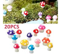Mini champignon mignon jardin à pois,20 pièces,petit pot créatif bricolage paysage cour décoration de jardinage ornement
