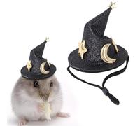 Mini chapeau de hamster, chapeau de petit animal | Chapeau de sorcier de fête pour cochons d'Inde | Chapeau pour animal de compagnie avec mentonnière élastique réglable pour fêtes, anniversaires