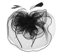 Mini Chapeau de Mariée en Tulle Double Couche Noir pour Mariage | Voile de Mariée, Accessoires Cheveux Mariage, Coiffe Élégante pour Thé, Style Nuptial et Femmes
