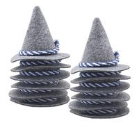 Mini chapeau de sorcière, 12pcs 3, 9 x 3, 2 pouces chapeau de sorcier en feutre, décoration bouteille vin pour les faveurs d'accessoires bricolage artisanat, sorcière