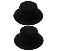 Mini Chapeau Haut de Forme 2 pièces 5x2 Pouces Petit Chapeau Haut de Forme en Peluche Petits Mini Chapeaux adaptés au Bricolage pour l'artisanat, Chapeaux poupée, Animaux Compagnie, bouc