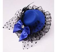 Mini chapeau haut-de-forme avec nœud décoratif en dentelle pour femme