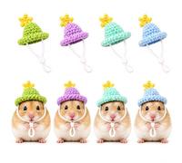 Mini chapeau pour petits animaux de compagnie, crochet étoile casquette avec sangle réglable, accessoires pour hamster pour photos de hérisson, cochon d'Inde