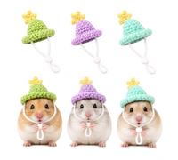 Mini chapeau pour petits animaux de compagnie, crochet étoile casquette avec sangle réglable, accessoires pour hamster pour photos de hérisson, cochon d'Inde