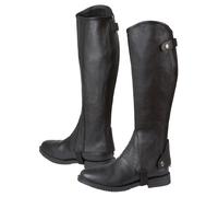 Covalliero Mini-chaps Elasto en cuir avec insert élastique Noir Taille L