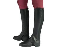 Mini-chaps d'équitation en cuir souple Horze Franci Noir M
