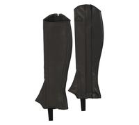 Mini-chaps en cuir extensible Acavallo Noir Mollet: 30 cm / Hauteur : 44 cm