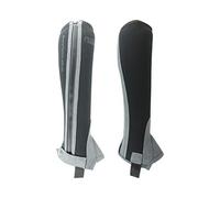 Mini-Chaps en néoprène AK Passion Kids Horse Riding Half Chaps AKRS-1889 (12, Black/Grey)