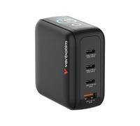 Mini chargeur secteur GaN Verbatim avec écran x3 USB C + x1 USB A 100W + cable i