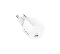 Mini chargeur secteur Verbatim GaN USB-C 20W (Blanc)