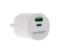 Zenitech - Mini Chargeur USB A+C - Quick Charge - 20W