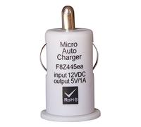 Mini Chargeur USB sur Prise Allume Cigare Blanc 1A Sachet