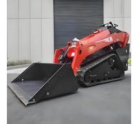 Mini chargeuse compacte, chargeuse sur chenilles compacte avec fixation | Chargeur compact en acier robuste pour nivellement, tranchées et clôtures agricoles; s'adapte aux arrière-cours étroits et