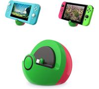 Mini Charging Stand for Nintendo Switch/Switch Lite/Switch OLED,Type C Charging Dock,No Projection,Mini Compact,Portable,Green and Pink