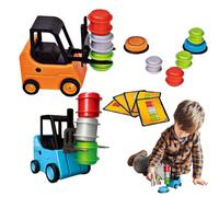 Mini chariot élévateur de jouet pour - Amusant d'ingénierie pour 2 joueurs | Jeu de compétition éducatif interactif, véhicule de construction alimenté par friction