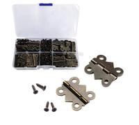 Mini charnières avec 100 vis M2x8, 400 pièces, charnière papillon Antique en fer 24x21mm