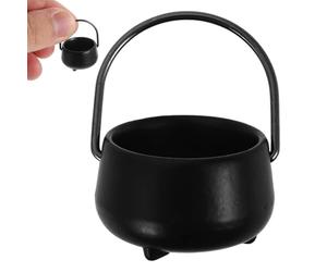 Mini chaudron 0, 8'' Chaudron d'Halloween avec poignée 1:12 Accessoires de maison de poupée Mini chaudrons en fonte Halloween Maison poupée Miniatures Chaudrons uniquement CUISINE.