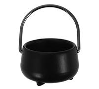 Mini chaudron de 0, 8'' avec poignée 1:12 Accessoires de maison poupée, miniatures d'Halloween en fonte, chaudron uniquement