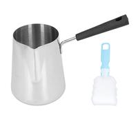 Mini Chauffe-beurre en Acier Inoxydable et Cafetière Chauffante à café Turc avec Bec Verseur, Poignée en Bakélite Résistante à la Chaleur, Idéale pour le café à la Maison (1000 ML)