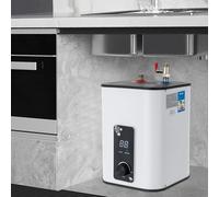 Mini chauffe-eau électrique de 1500 W, système d'eau chaude instantanée avec réservoir de 1,76 gallon pour cuisines, armoires, camping-cars, bars Beige