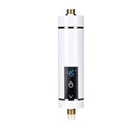 Mini chauffe-eau électrique instantané sans réservoir pour salle de bain, cuisine, prise européenne, sans prise (blanc, 5500 W)