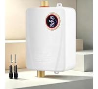 Mini Chauffe-Eau Instantané 3500W Installation Sous Évier - Chauffe-Eau Électronique avec Affichage LED Température - Ballon Sous Évier Compact pour Cuisine, Salle de Bain, Camping-Car