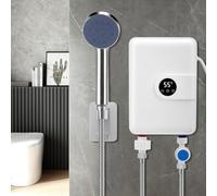Mini Chauffe-Eau Instantané 5500W Installation Sous Évier - Chauffe-Eau Électronique avec Affichage LED Température - Ballon Sous Évier Compact pour Cuisine, Salle de Bain, Camping-Car
