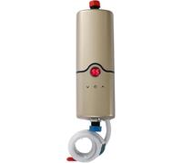 Mini Chauffe-Eau Instantané, Chauffe-Eau électrique 5,5 KW avec Affichage Numérique De La Température LCD, Chauffe-Eau sans Réservoir Installation Facile pour La Salle De Bain, Gold