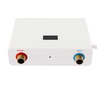 Mini chauffe-eau instantané électrique instantané avec affichage de la température LED et kit de douche 5500 W 220 V 21 x 15 x 5,5 cm, commande tactile avec télécommande, écran LCD, IPX4
