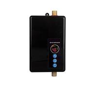 Mini chauffe-eau instantané sans réservoir, électrique 220 V, 3,8 kW, 5 V, 30-55 °C, pour la maison, la cuisine, sous l'évier, noir (Athen noir)