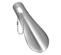 Mini chausse-pied noir en métal et acier inoxydable, facile à transporter, porte-clés Portable la mode, accessoires for cornes de chaussures, 1 pièce 10cm pour Bottes et Chaussures(Silver-1pc)