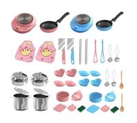 Mini Chef Playset - Safe Cooking Instruments, Pretend Food Preparation Equipment for Toddlerz | Montesori Skill Builder, Role Play Restaurant Game, Baking Simulation Toys, Early Learning Kitchen