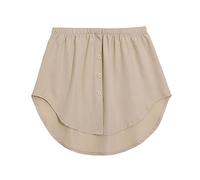 Mini-Chemise inférieure pour Femmes Extension Superposition élégante Taille élastique Confortable Style Tendance Parfait pour Toutes Occasions (Beige, XXL)
