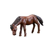 Mini cheval Forme Modèle Micro Paysage Modèle Paysage Chemin de fer Paysage Maison Bureau Décoration Ornements Accessoires Marron Très pratique et populaire Durabilité