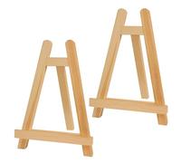 Mini Chevalet Bois 28 x 20 cm, 2 Pièces Chevalets Peinture de Table Triangle est Pliables Petit Chevalet en Bois, pour Cours de Peinture, Anniversaires, Mariages
