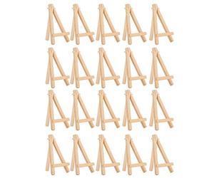 Mini Chevalet En Bois, 20 Pièces Mini Chevalets Petit Chevalet De Table Mini Présentoirs De Chevalet Pour Petites Toiles, Travaux Manuels Pour Enfants, Cartes De Visite, Enseignes, Photos, Cadeaux
