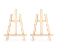 Mini chevalet en bois pour croquis de bureau, présentoir de peinture à l'huile, ensemble de 2 pièces, décor de bureau en bois naturel, étagère d'exposition de photos d'œuvres d'art