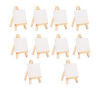 Mini Chevalet Pour Artistes + 3 Pouces X3 Pouces, Ensemble De Toile, Peinture, Dessin Artisanal Pour Enfants, Bricolage, Petite Table Pour L'école, 12 Pièces