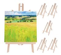 Mini chevalet réglable en bois pour toile, artiste et travaux manuels (6 pièces/30 cm)